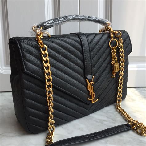 ysl black bag with silver hardware|ysl bag outlet.